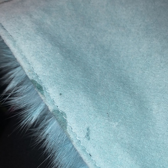 'NWT Vintage Designer Rabbit Fur Vest Genuine Leather Size Small - Picture 13 of 16